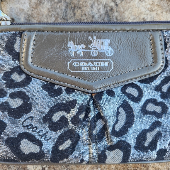 Coach Madison Ocelot Wristlet Purse - Picture 2 of 6